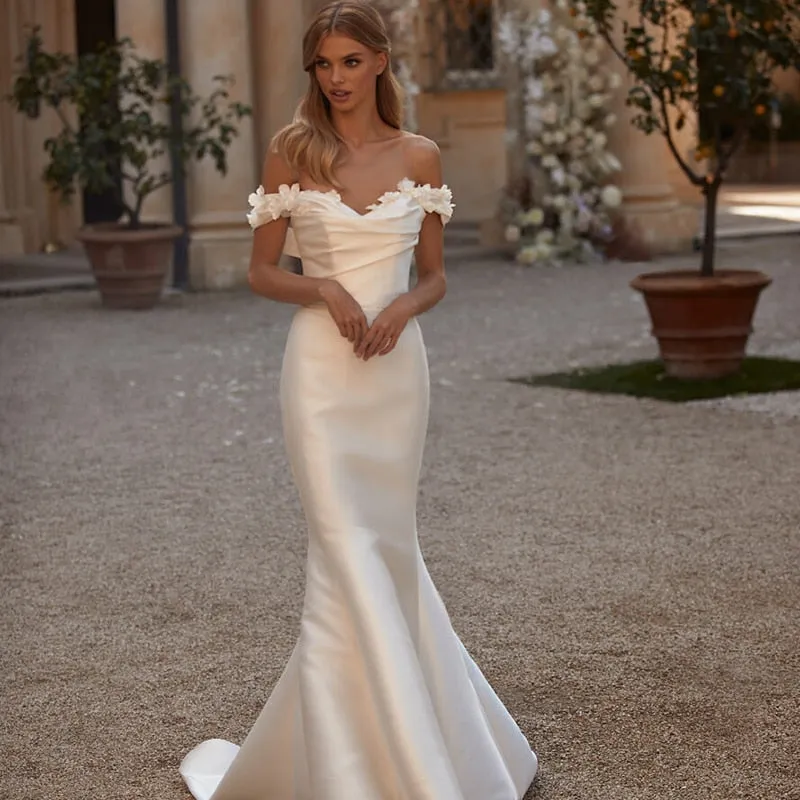 Wedding Dresses Off Shoulder Mermaid Bride Dress