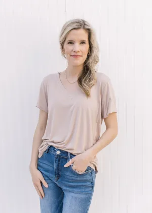 X Light Taupe Tee
